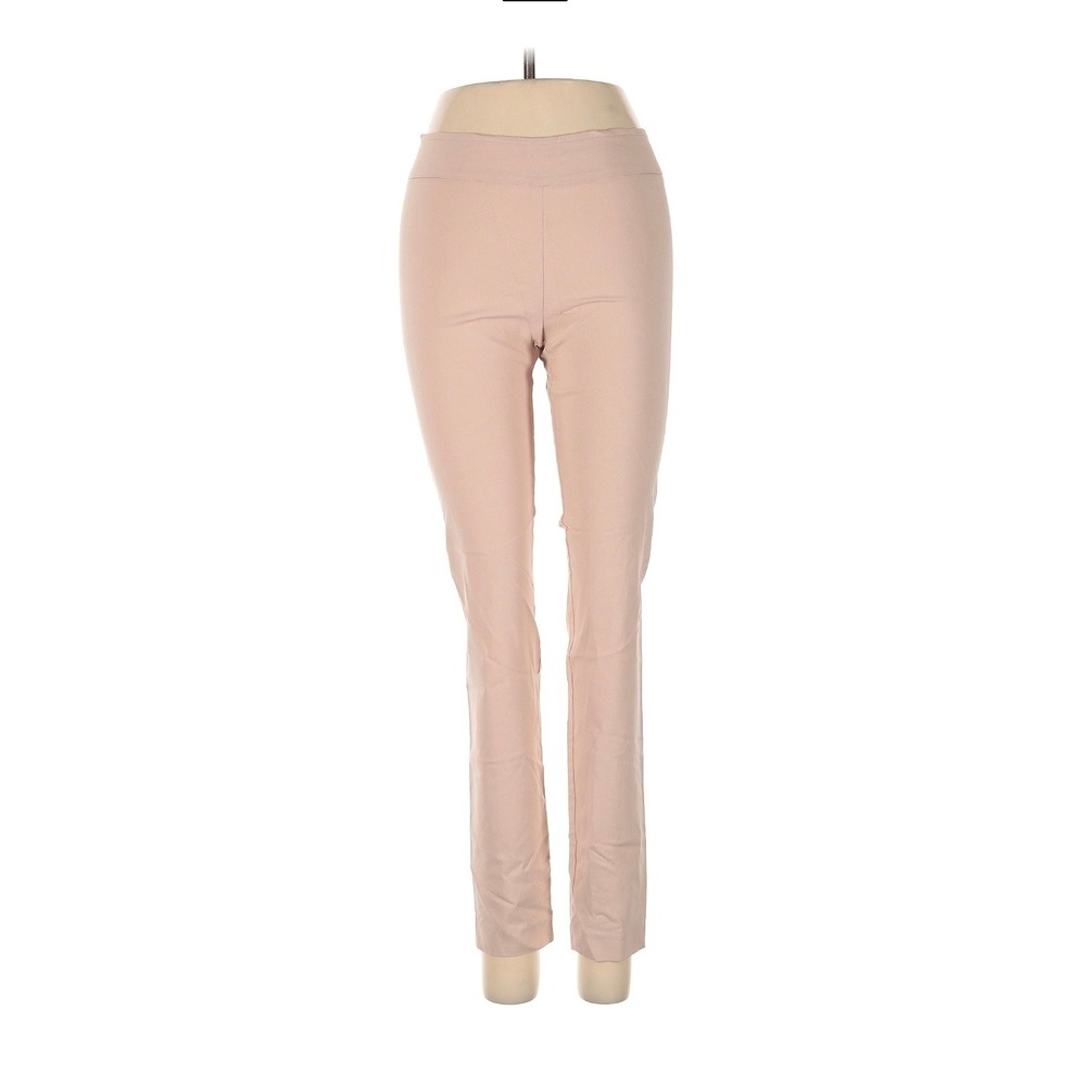Avenue Montaigne Women 2 Blush Pink Pull On Slim Straight Leg Stretch Trousers